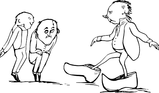 Edward Lear Drawing Wooden Shoes