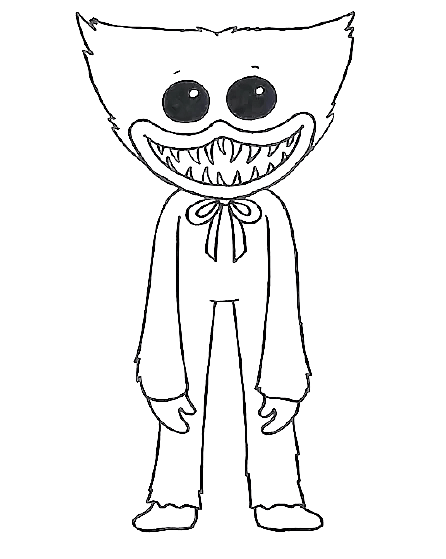 Huggy Wuggy Drawing - Colouring Page