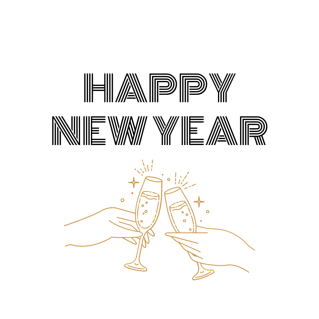 Happy New Year Champagne Greeting Card