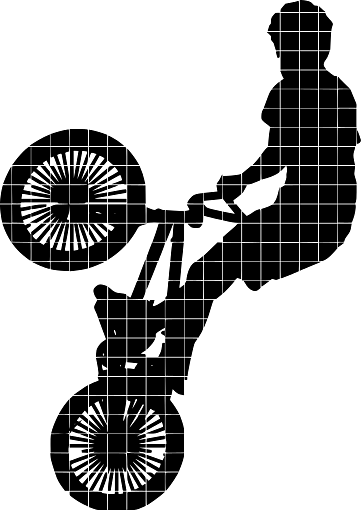 Artistic Silhouette of a Man on a BMX Bike