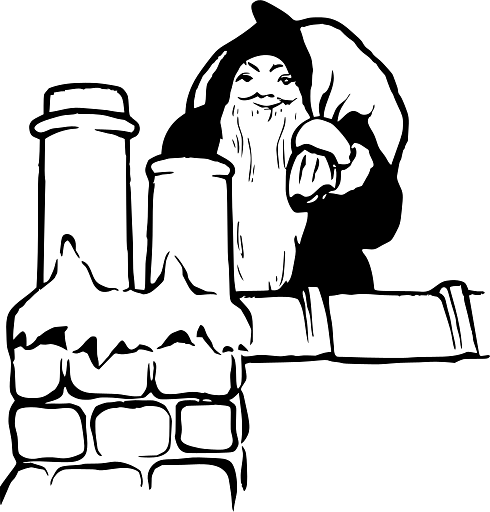 Father Christmas Santa Claus on the Roof