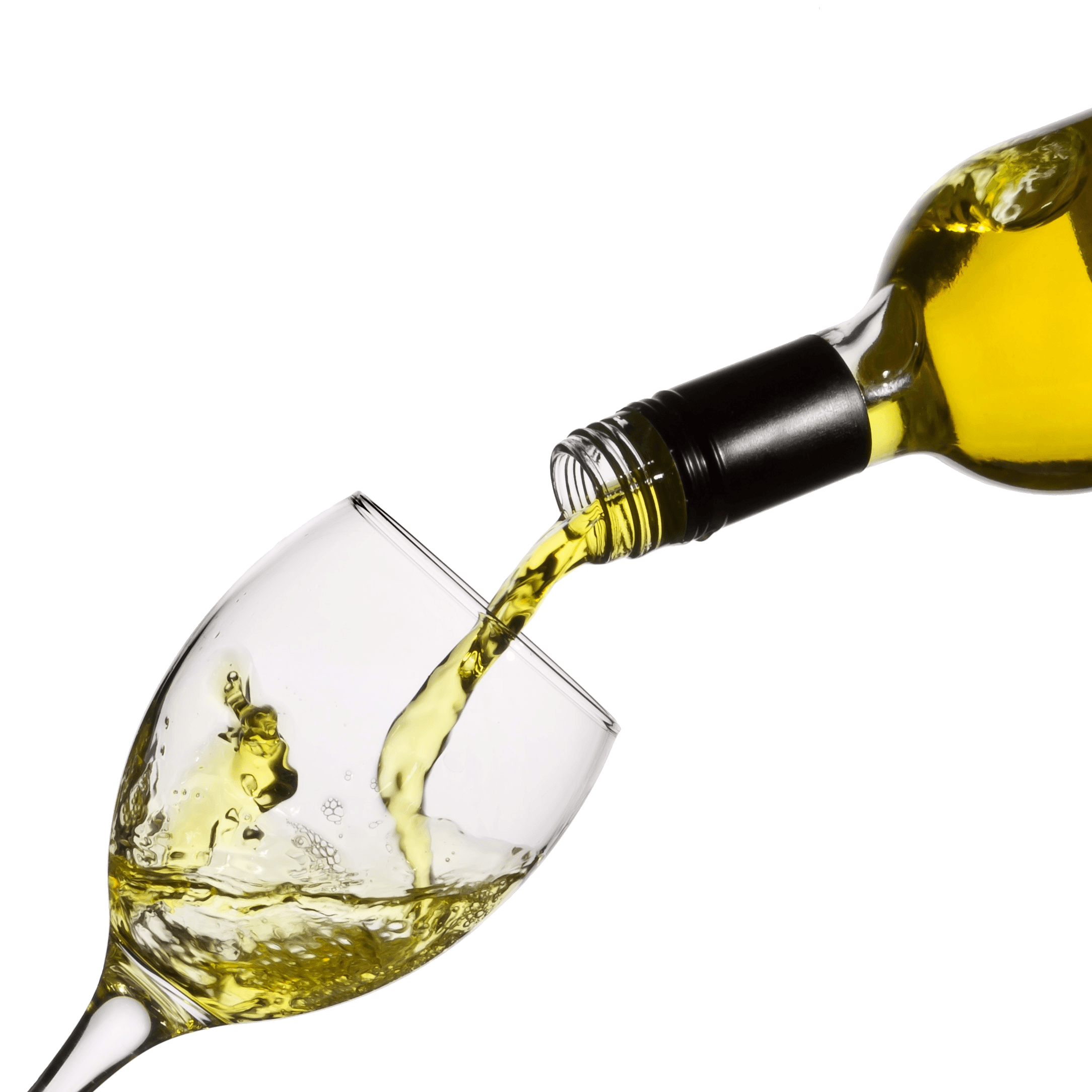 Pouring White Wine Glass