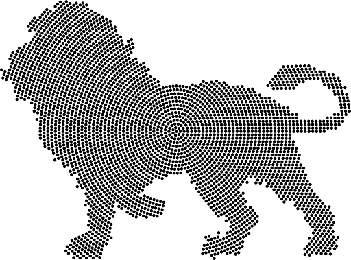 Proud Lion Dot Design