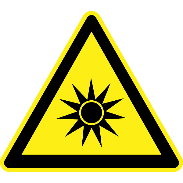 Strong Sun Heat Hazard Warning Sign