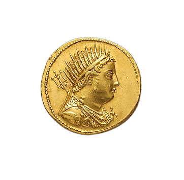 Gold Oktadrachm Coin Ptolemy IV