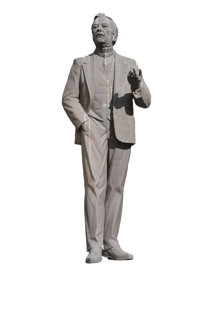 Statue of Jules Destrée in Charleroi, Belgium