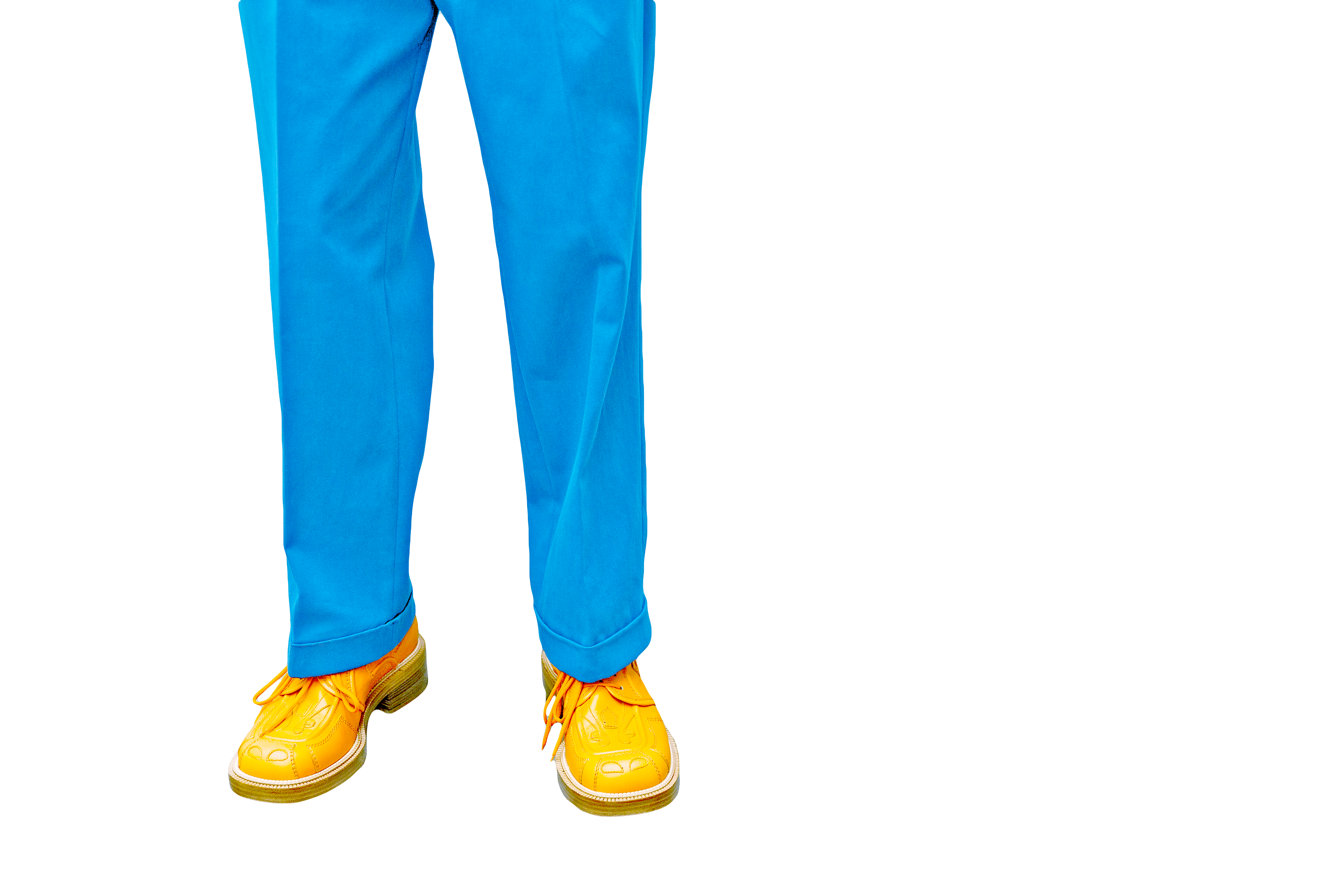 Blue Trousers and Yellow Shoes