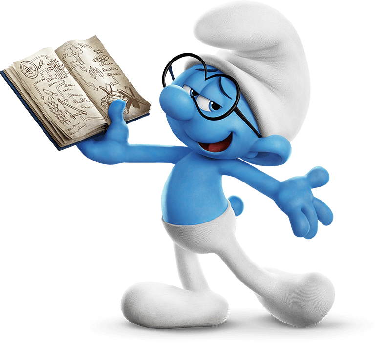 Brainy Smurf Showing Off His Work