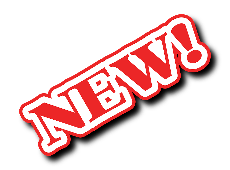 New Red White Text Sticker