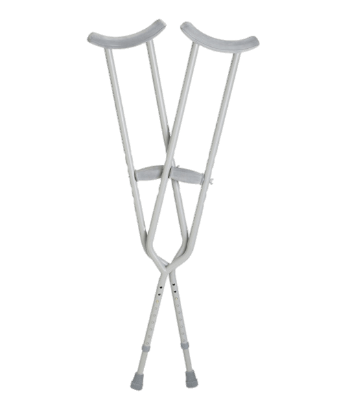 Crossed Underarm Crutches