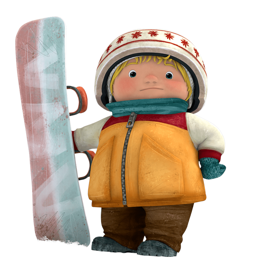 Snowsnaps Sami with Snowboard