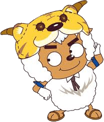 Sparky With Mask on Head