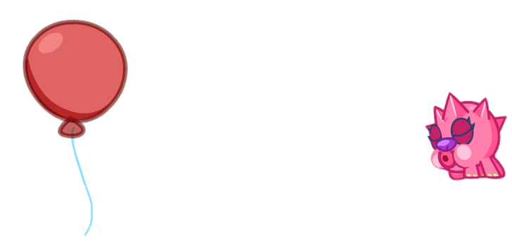 Jarvis the Pointy Pinkipine Blowing Away Balloon