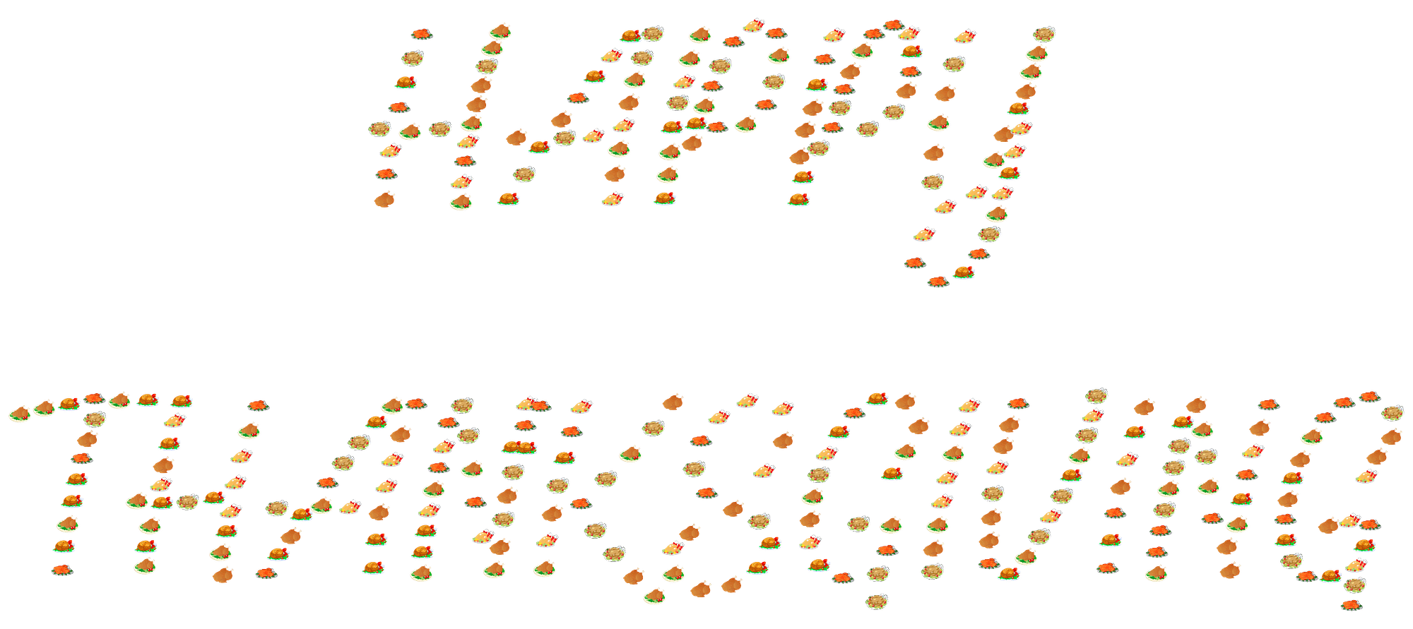 Happy Thanksgiving Turkey Text