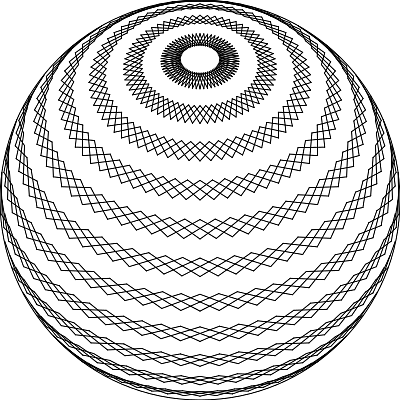 Rhomboid Lines Globe