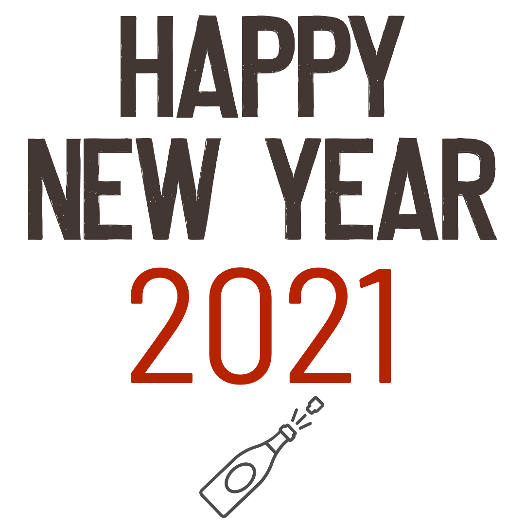 Happy New Year 2021 Champagne Pop Icon