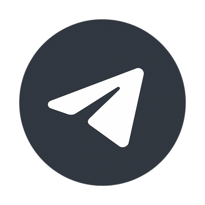 Telegram new logo grey