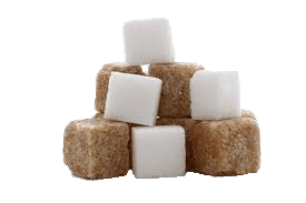 Mixed White and Brown Sugar Cubes