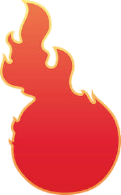 Red Meteorite With Tail Clipart