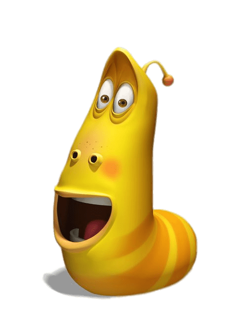 Larva Yellow Mouth Wide Open