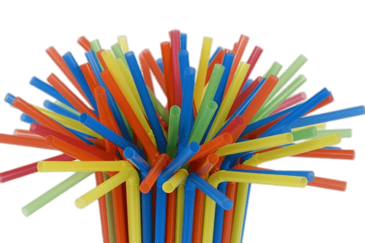 Bunch Of Coloured Straws
