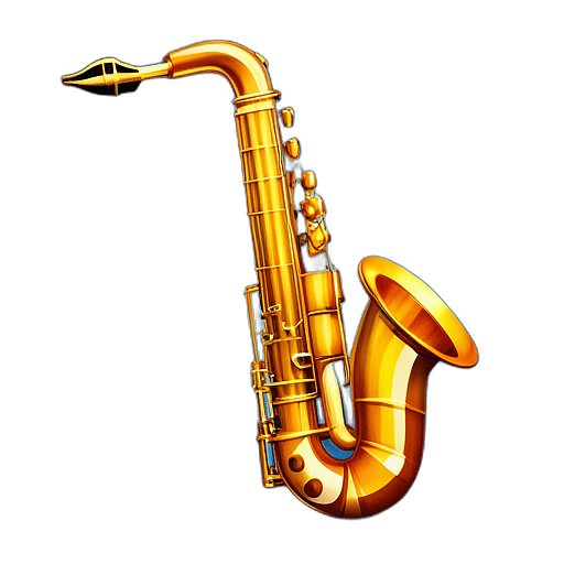 Low poly saxophone app icon