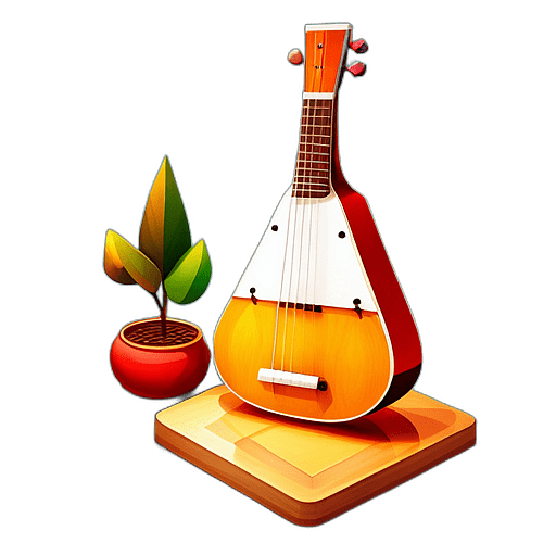 Low poly balalaika app icon