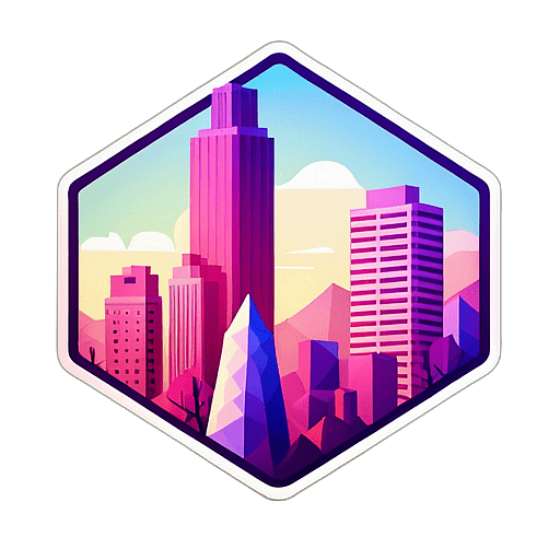 Real Estate Agency, Minimalist App Icon - Circle Icon Bevel Border