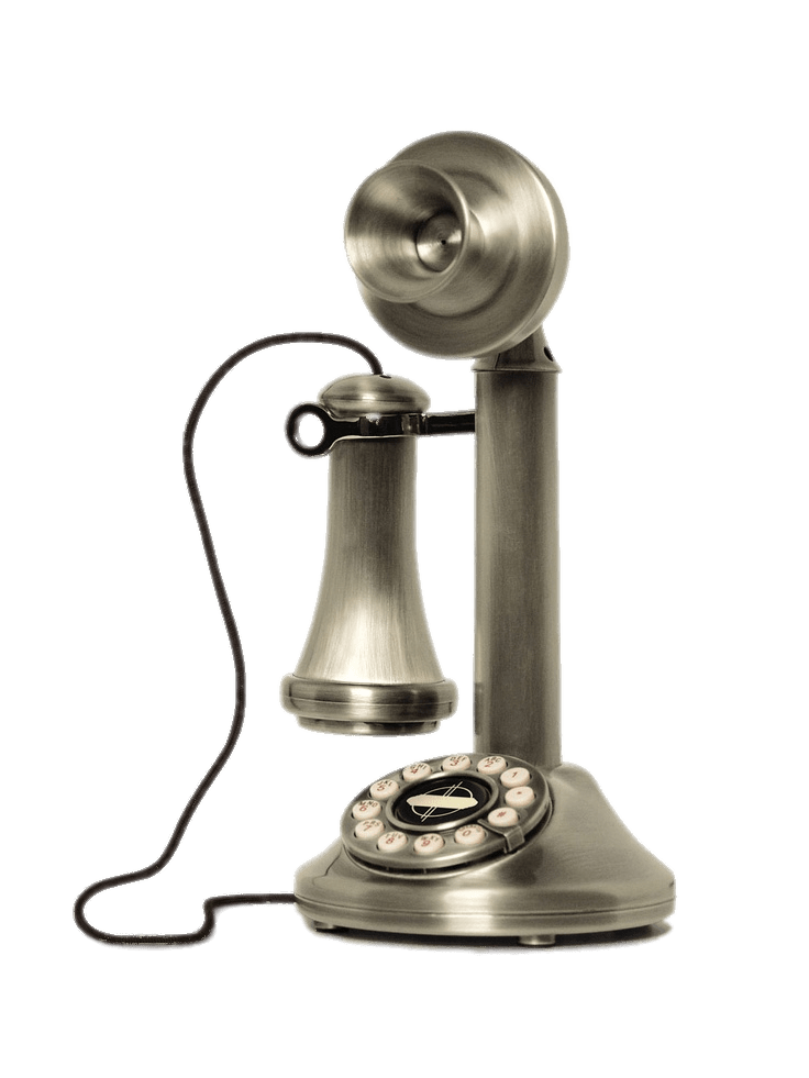 Early 20th Century Vintage Phone Icon Silver