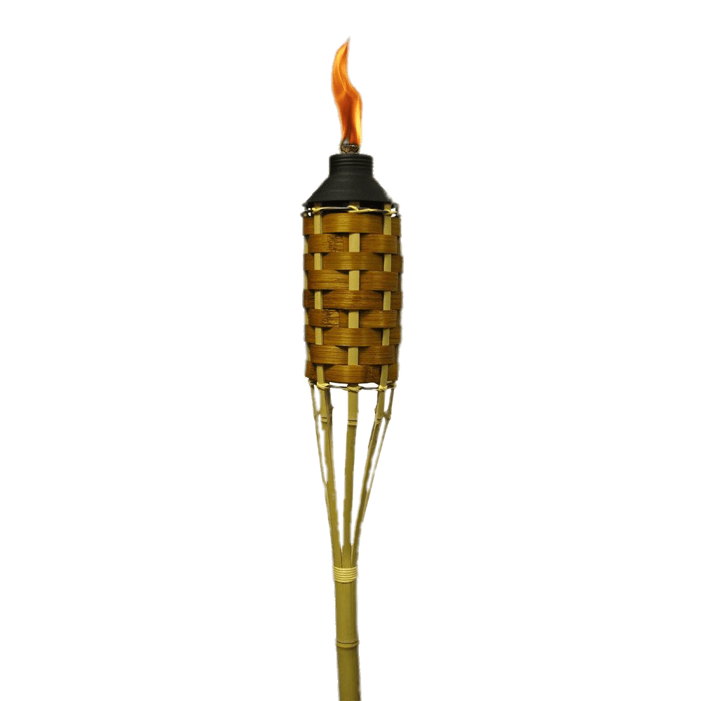 Burning Tiki Torch