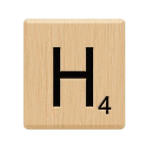 Scrabble Tile H