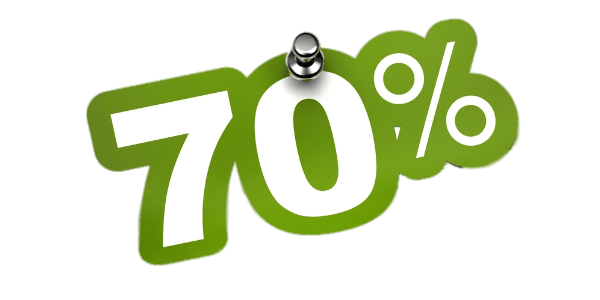 70% Discount Sticker