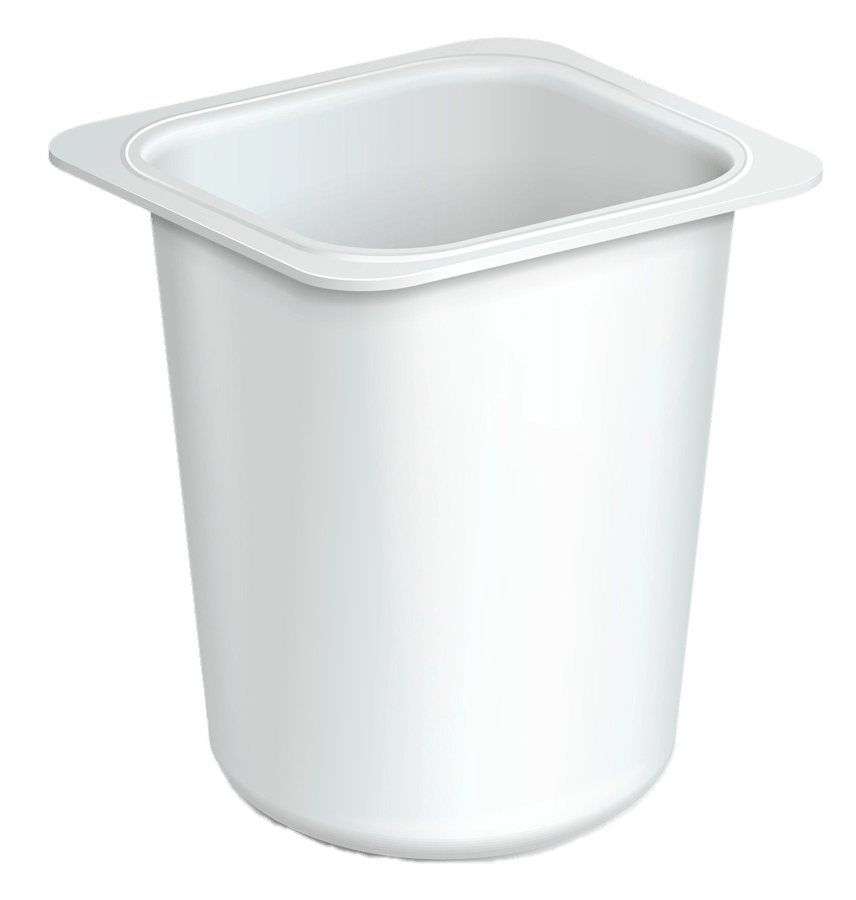 Empty Plastic Yoghurt Cup