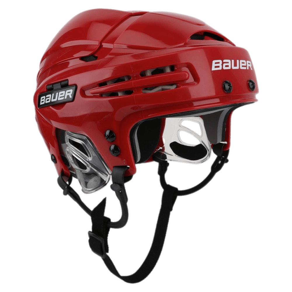 Red Bauer Hockey Helmet