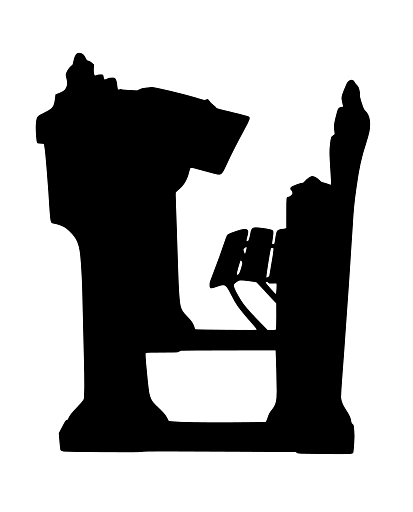 Vintage School Desk with Attached Bench