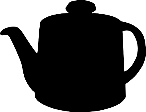 Silhouette of Modern Tea Kettle