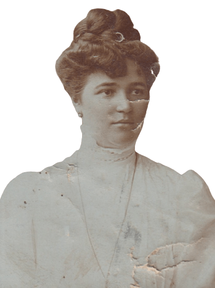 Beautiful Young Victorian Woman In A White Dress