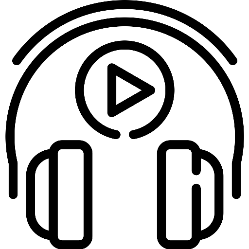 Headphones Play Button Icon