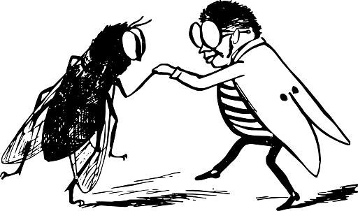 Edward Lear Drawing Man Dancing with a Fly