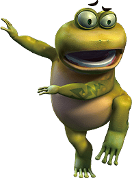 Brainy Bug character Joe Croaker the Frog