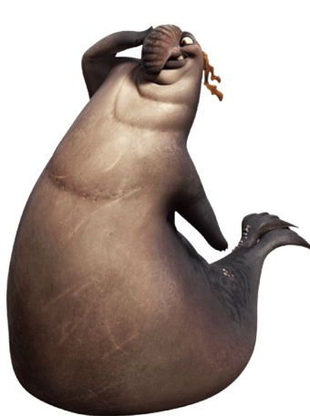 Ice Age character Flynn the Elephant Seal