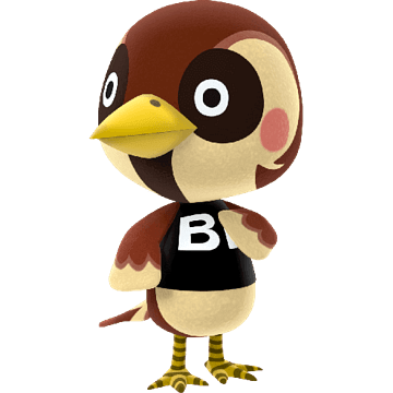 Animal Crossing character Sparro