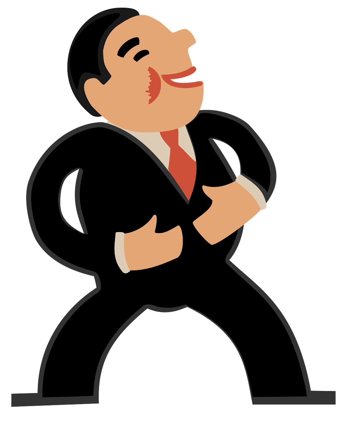 Man Laughing and Holding Belly