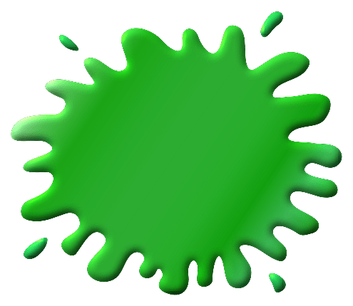 Round Green Paint Splatter