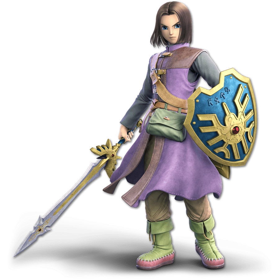 Dragon Quest (Dragon Warrior) Luminary with sword and shield