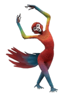 Zafari character Colette the monkey/parrot