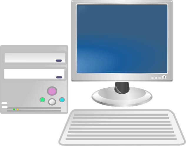 Desk Computer and Monitor