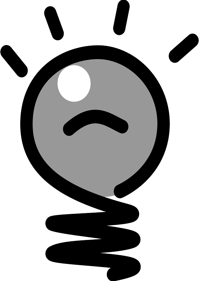 No Idea Lightbulb Clipart