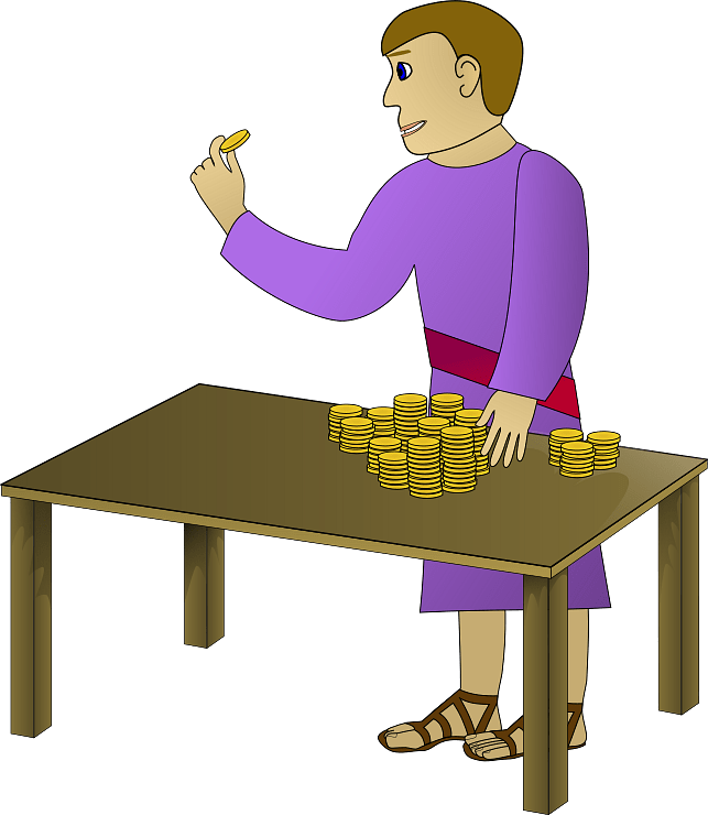 Man at Money Table Middle Ages