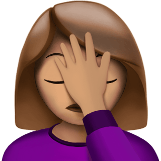 Facepalm Apple Emoji